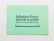 Show product details for Sauer & Sohn Selbstlade Pistol Manual Reprint