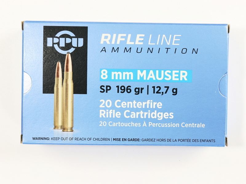 8mm Mauser Ammunition PPU SP 