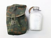 German Canteen w/ Flecktarn Camo Pouch