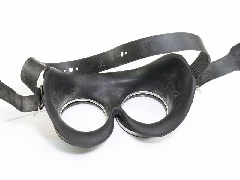 West German Black Rubber Goggles