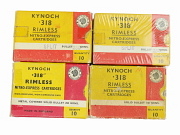 Kynoch 318 Rimless Nitro Express Ammunition Lot #4517