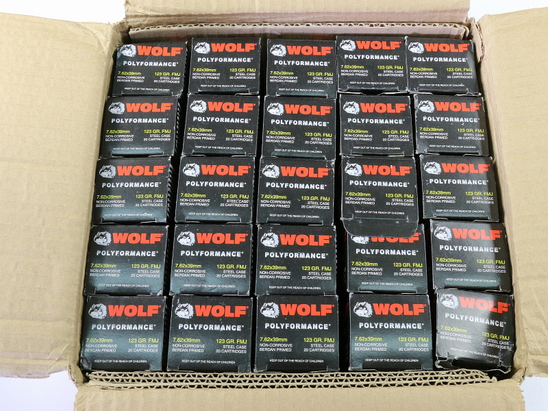 7.62x39 Wolf Ammunition 1000 Rnds #4594