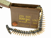 Show product details for 7.62 mm L2A2 Ball Ammunition POF 250 Rnds on Belt