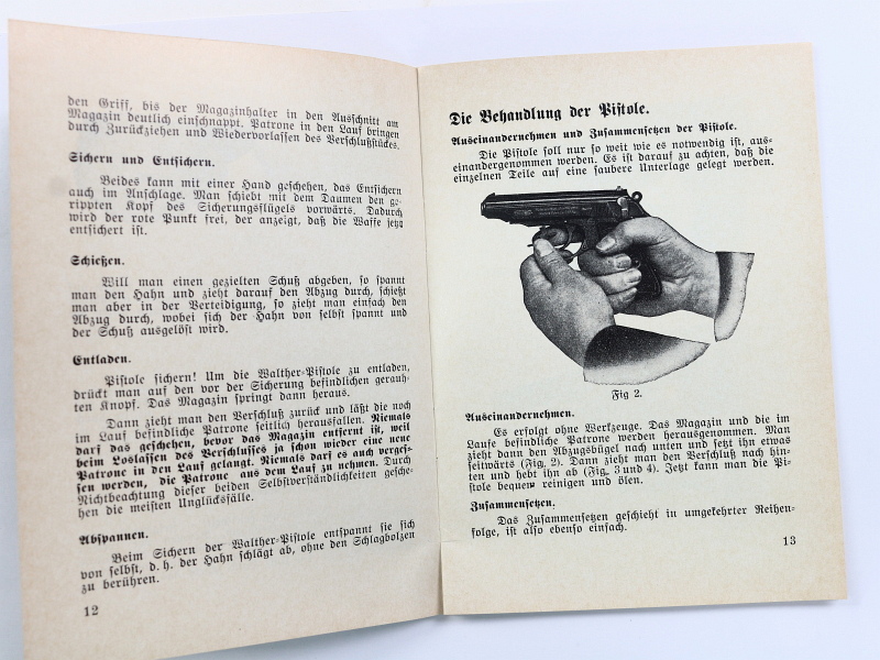 German Walther PP and PPK Pistol Manual Reprint