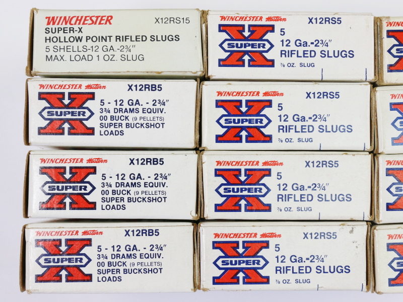 12 Gauge Winchester Ammunition Lot Slugs and Buck #3907